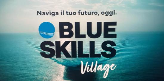 logo blue skills village