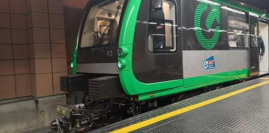 Un treno della metropolitana di Genova