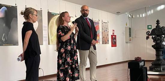 inaugurazione mostra con Montanari