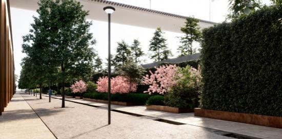 Simulazione grafica porzione nuovo Parco del Ponte Simulazione grafica porzione nuovo Parco del Ponte