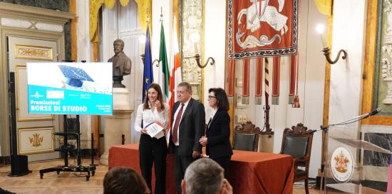 Un momento della cerimonia di premiazione