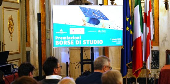 Un momento della cerimonia di premiazione