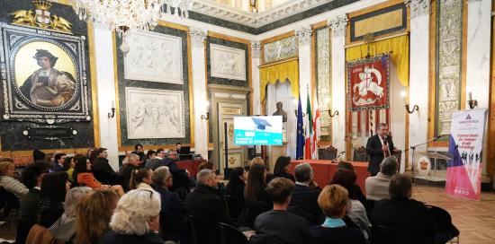 Un momento della cerimonia di premiazione