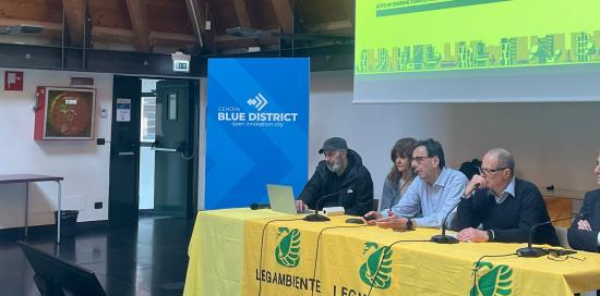 Un momento della presentazione del report al Genova Blue District