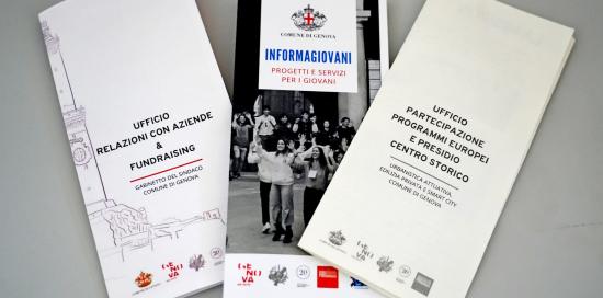 Alcuni opuscoli che si potevano ritirare durante l'Open Day