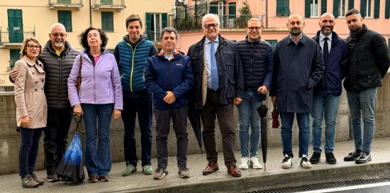 Le Autorità presenti all'inaugurazione del nuovo parcheggio di Pontedecimo
