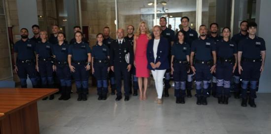 Nuovi 19 agenti di Polizia Locale con la sindaca Salis e l'assessora Viscogliosi 