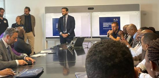 Protezione civile, la visita di una delegazione di rappresentanti di governi africani alla centrale operativa di Genova