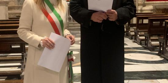 L'assessore Bordilli insieme a Monsignor Marco Doldi