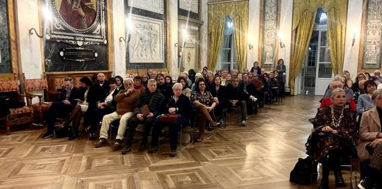 Il Salone di Rappresentanza durante la presentazione della mostra Il Salone di Rappresentanza durante la presentazione della mostra