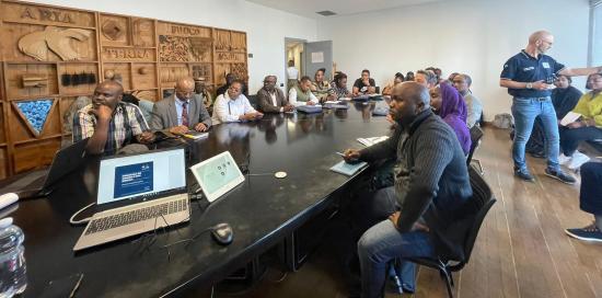 Protezione civile, la visita di una delegazione di rappresentanti di governi africani alla centrale operativa di Genova