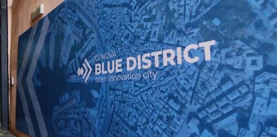 scritta blue district