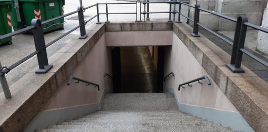 ingresso sottopasso Acquaverde post lavori