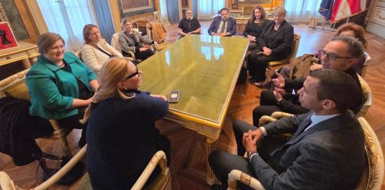 Un momento dell'incontro presso l'Ufficio di Rappresentanza di Palazzo Tursi Un momento dell'incontro presso l'Ufficio di Rappresentanza di Palazzo Tursi