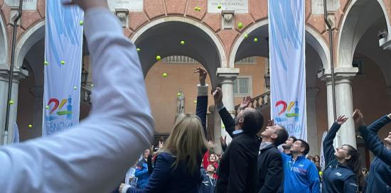 la coppa davis nel salone di rappresentanza