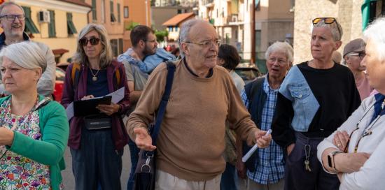 Momento divulgativo nei pressi della cappelletta dell'Olmo