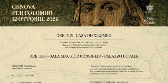 Calendario eventi 12 ottobre - Genova per Colombo 2026