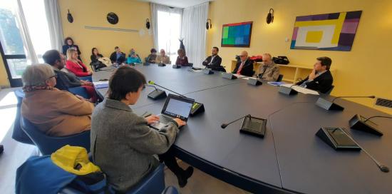 Un momento della conferenza stampa in Sala Giunta Nuova