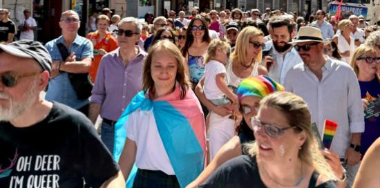 Un momento del Liguria Pride: la sindaca Salis insieme al vicesindaco Terrile Un momento del Liguria Pride: la sindaca Salis insieme al vicesindaco Terrile