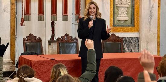 Il saluto della sindaca Salis in Salone di Rappresentanza Il saluto della sindaca Salis in Salone di Rappresentanza