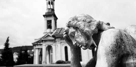 Una statua del Cimitero Monumentale di Staglieno