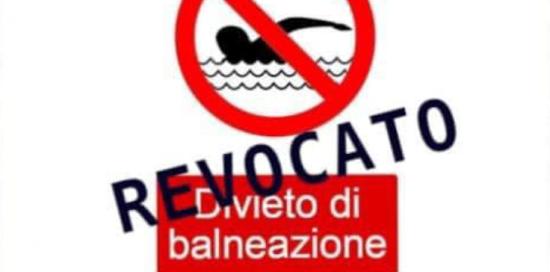 revocato divieto di balneazione