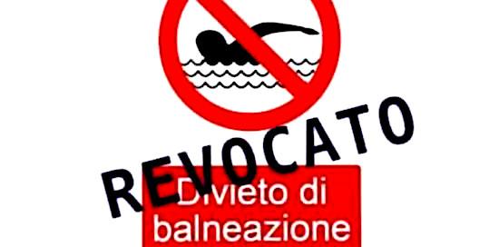 Revoca divieto balneazione