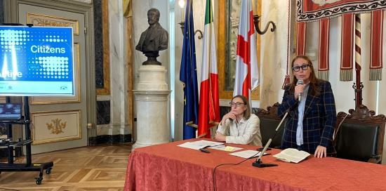 L'intervento dell'assessora al Commercio Tiziana Beghin durante la presentazione di ZAC nel Salone di Rappresentanza