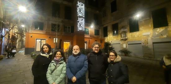 piazza Valoria, inaugurazione illuminazione artistica