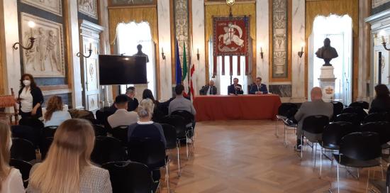 panoramica della sala di rappresentanza 