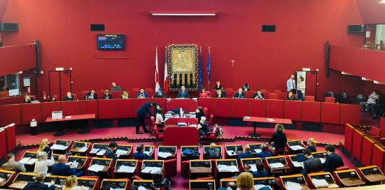 La sala del Consiglio comunale 