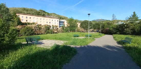 Uno scorcio dei giardini San Biagio di via Romairone