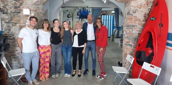 Foto di gruppo al SAL Center di Nervi per la presentazione del progetto