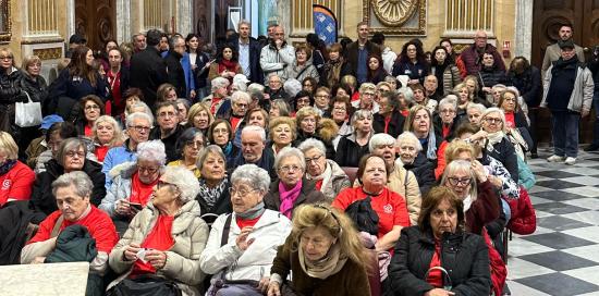 Una parte della platea in sala con alcune decine di over 65 che hanno partecipato al progetto Silver Fit