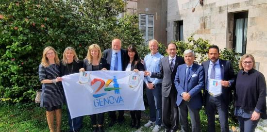 foto di gruppo presentazione Coppa del MondOrienteering