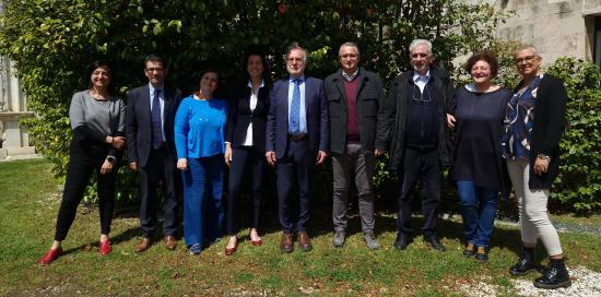 Foto di gruppo dei partecipanti alla conferenza stampa