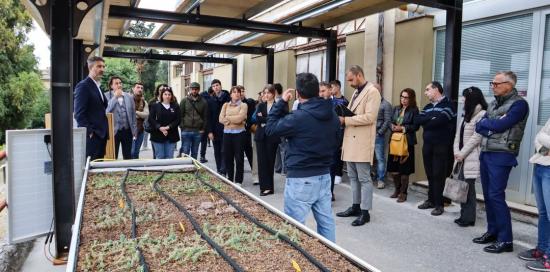 Modello di pensilina verde presentato a Sanremo per il progetto PRiSMaMED2)