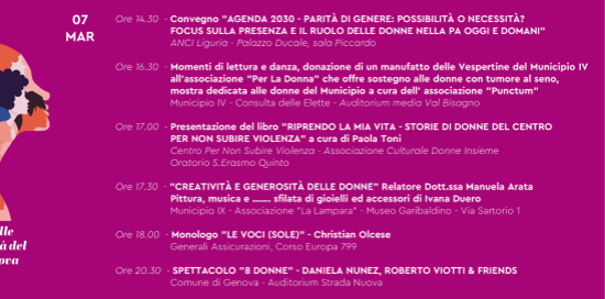 Eventi 8 Marzo