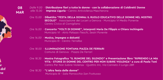 Eventi 8 Marzo