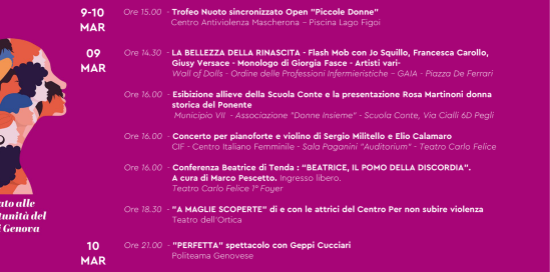 Eventi 8 Marzo