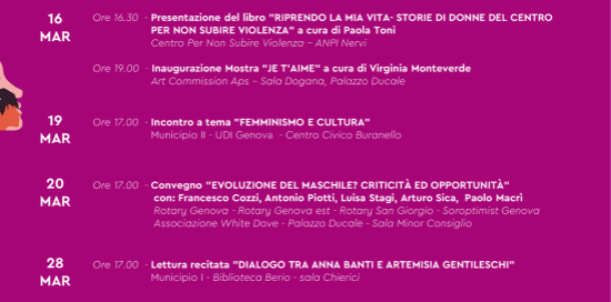 Eventi 8 Marzo