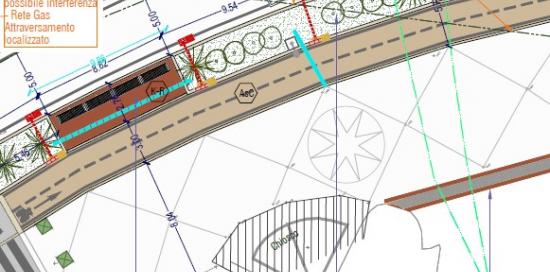 un particolare del progetto di pista ciclabile in zona San Giuliano