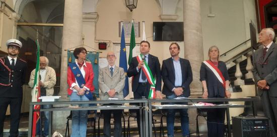 intervento ass Mascia, a destra si intravede Francesco Quaglia, presidente associazione 16 Giugno '44