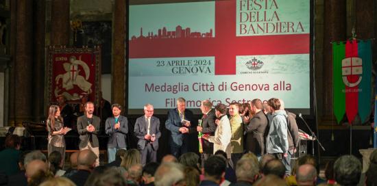  la consegna della Medaglia Città di Genova alla Filarmonica Sestrese