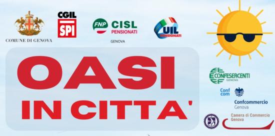 Locandina "Oasi in città, qui trovi refrigerio"