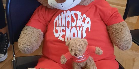 Filippo, l'orsetto mascotte della ASD Ginnastica Genova