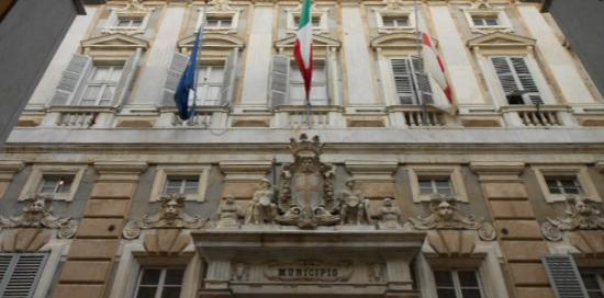 Facciata di Palazzo Tursi sede del Comune di Genova
