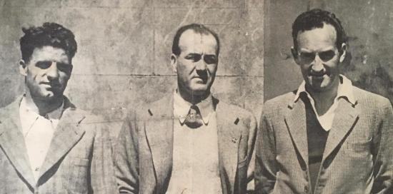 Giorgio Parodi con Tenni e Woods, piloti Guzzi