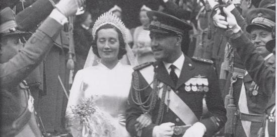 Il matrimonio di Giorgio Parodi nel 1937 a San Francesco di Albaro con Elena Cais di Pierlas, dei conti di Nizza