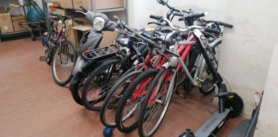 biciclette all'ufficio oggetti smarriti